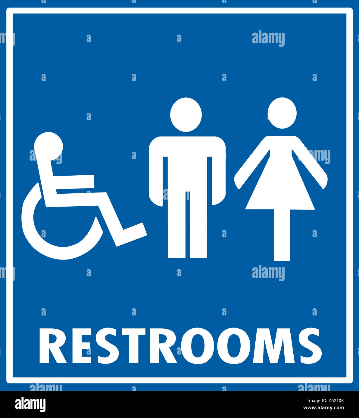 restrooms wheelchair handicap sign for disabled men and women Stock ...