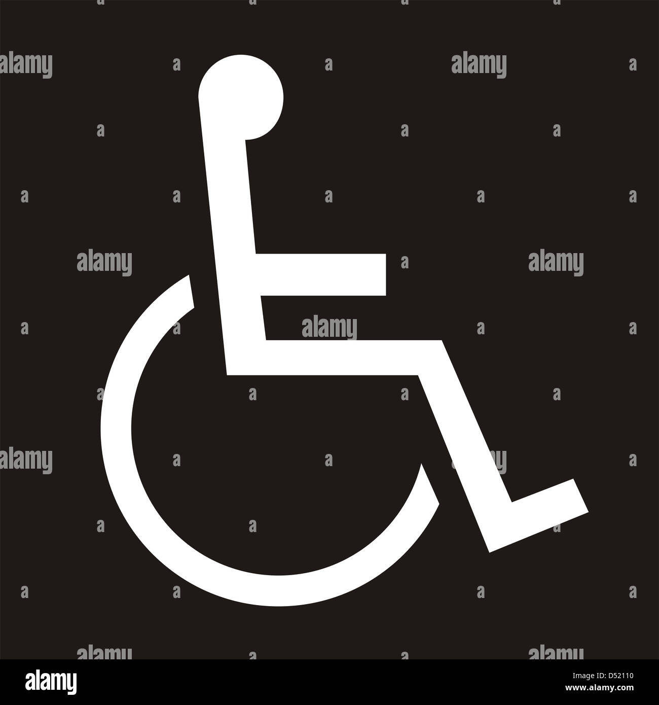 wheelchair access sign for disabled men and women handicap Stock Photo ...