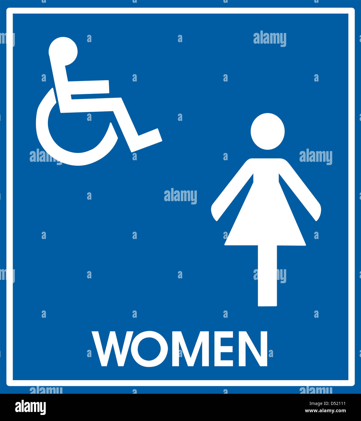 restroom wheelchair handicap sign for disabled women Stock Photo Alamy
