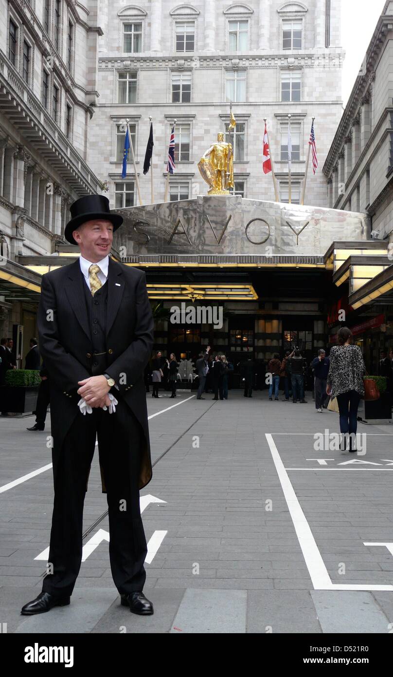 Hotel savoy doorman hires stock photography and images Alamy