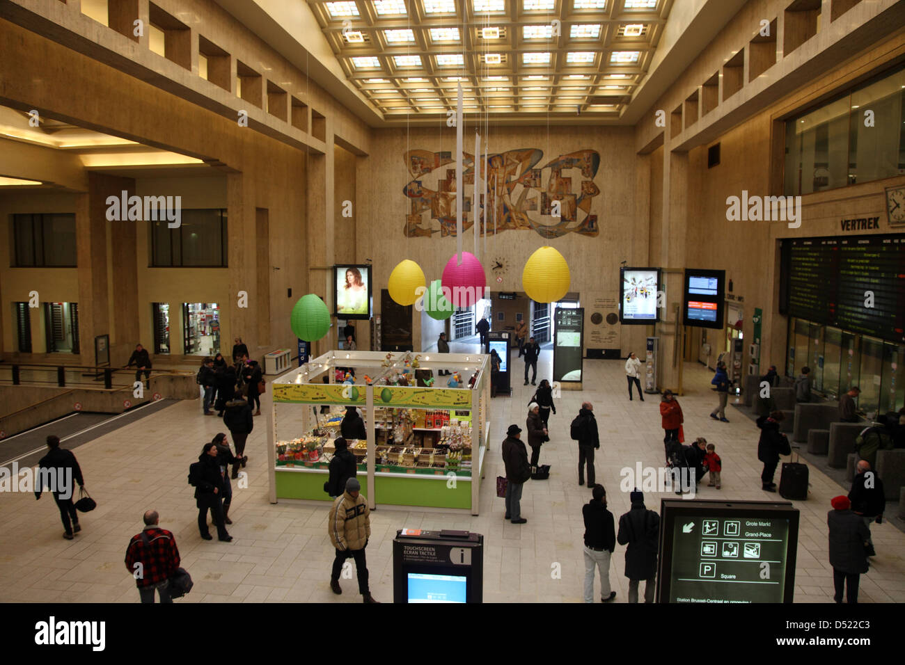 Brussels Central Station Concourse, Belgium Stock Photo