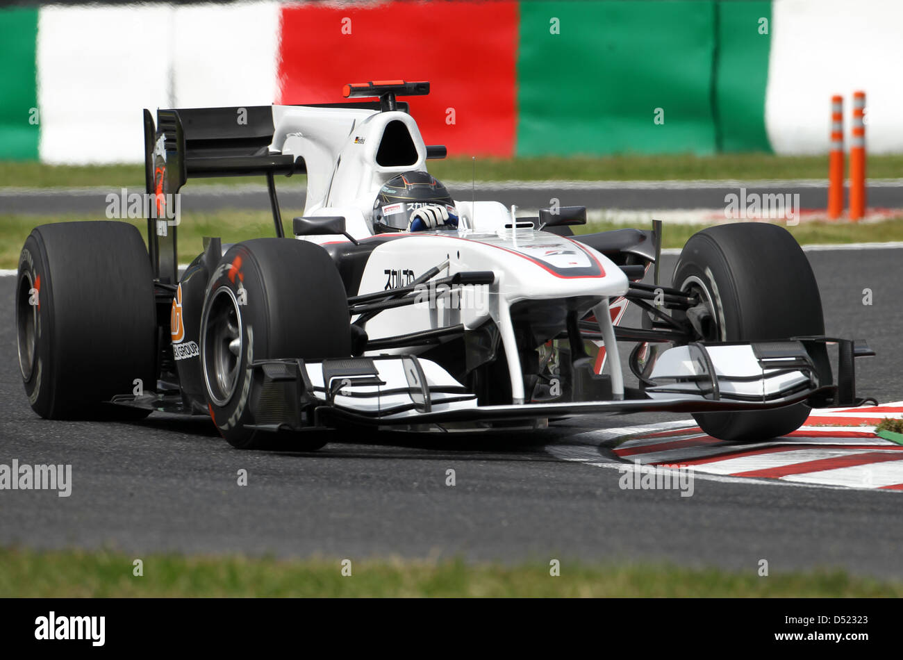 German driver Nick Heidfeld of Sauber is on the race track before the