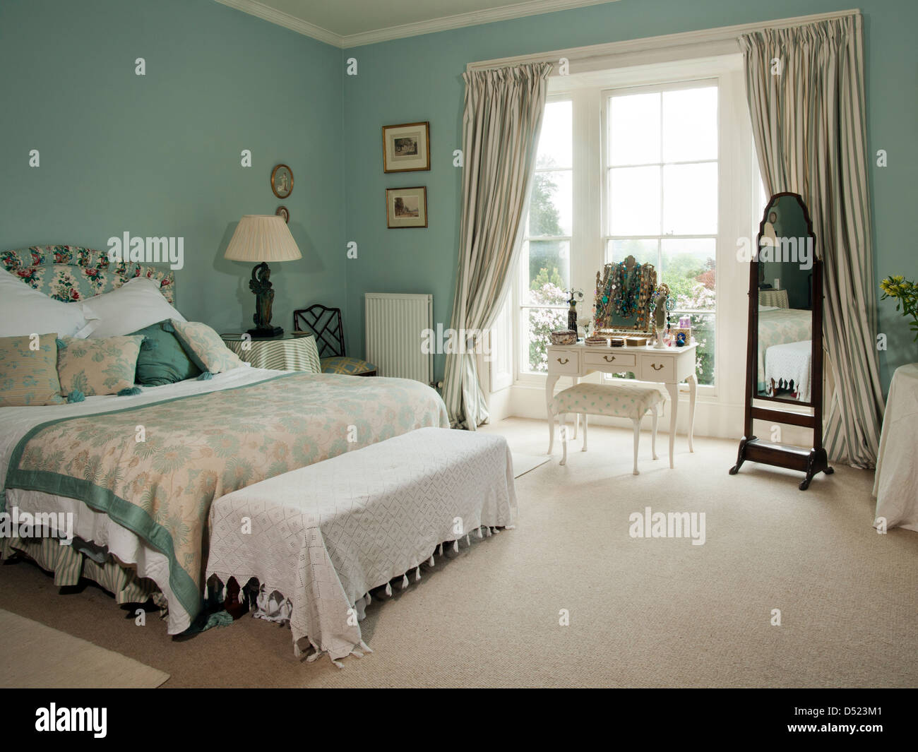 A large traditional bedroom. Stock Photo