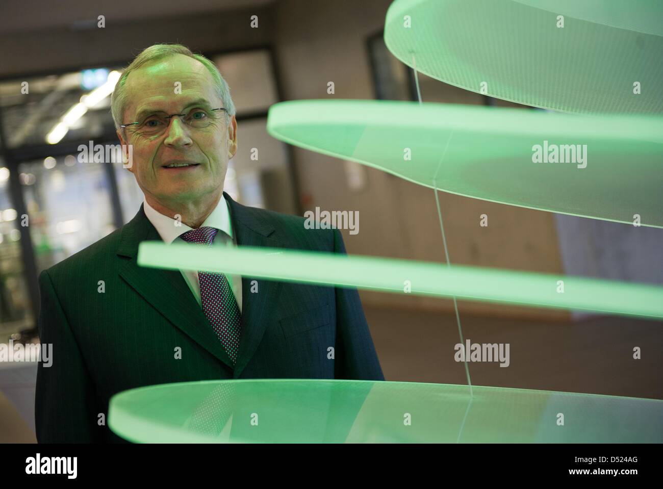 CEO of medical and pharmaceutical company B. Braun Melsungen, Heinz-Walter Grosse, is pictured in Melsungen, Germany, 22 March 2013. The family company from the north of Hesse generated a record turnover in 2012. Photo: UWE ZUCCHI Stock Photo