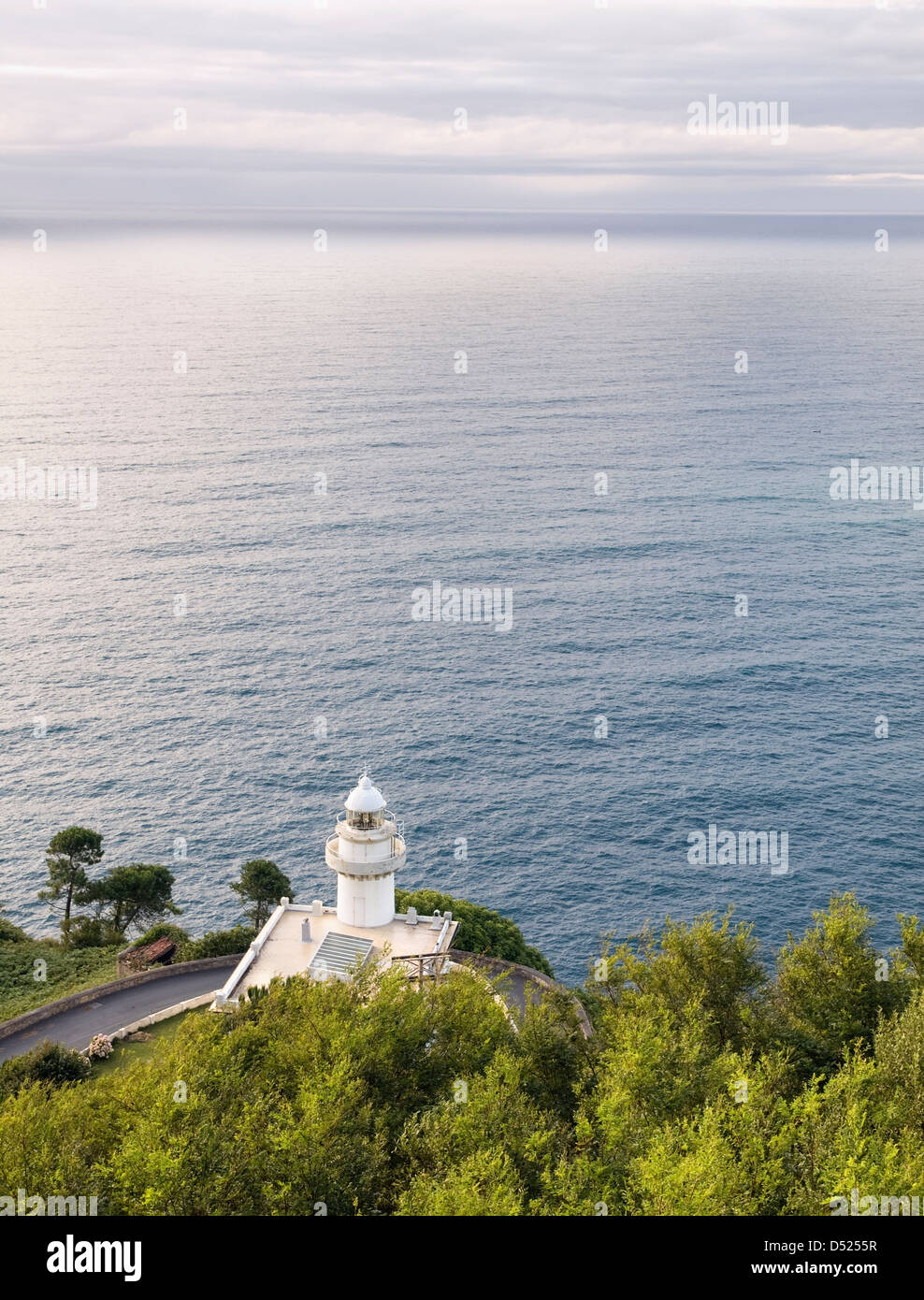 Basque Lighthouse Igueldo Lighthouse in San Sebastian (Basque Country Stock Photo - Alamy