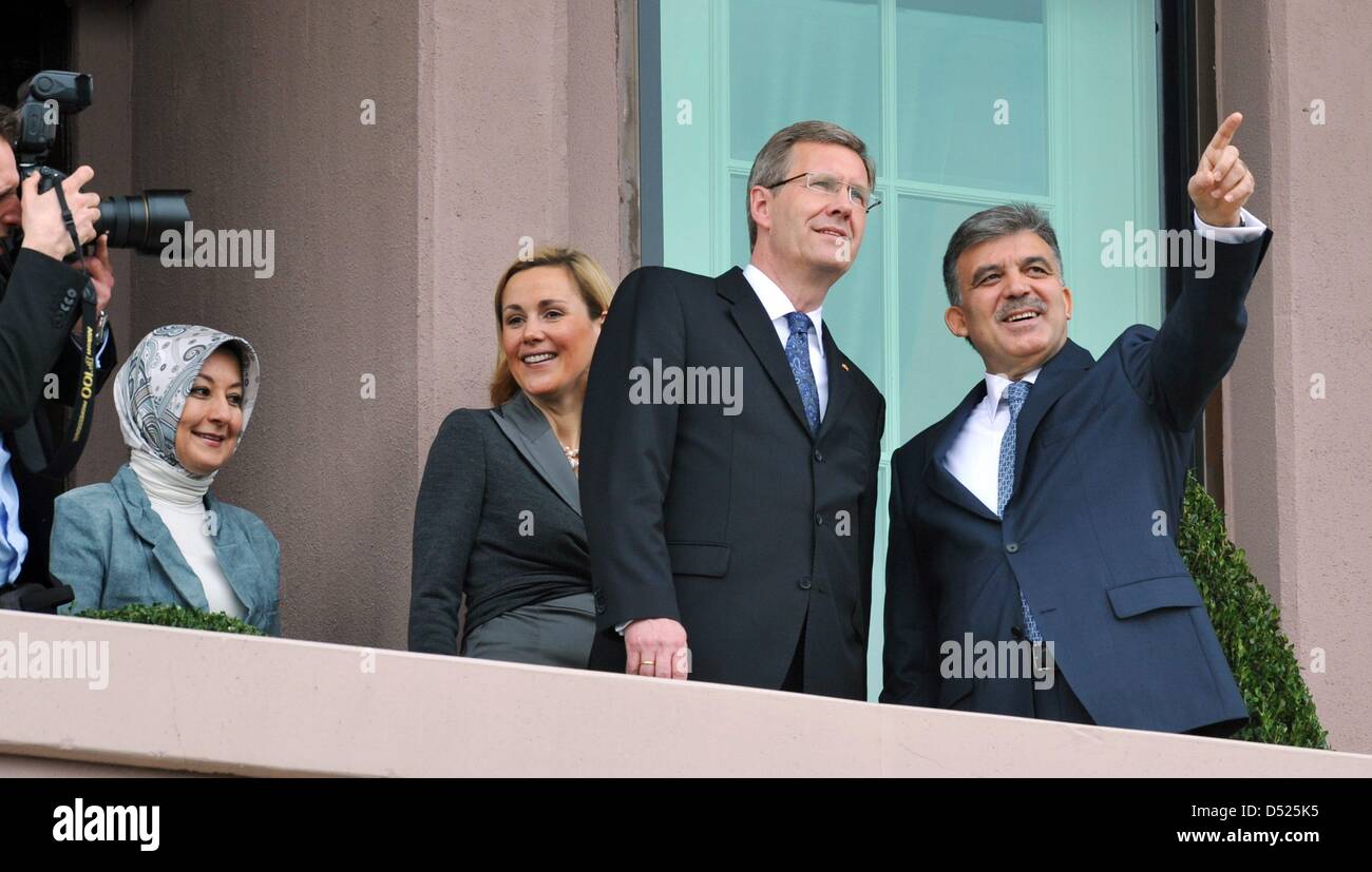 Gul R Turkish President Abdullah Gul (R) , his wife Hayrunnisa (L), his ...