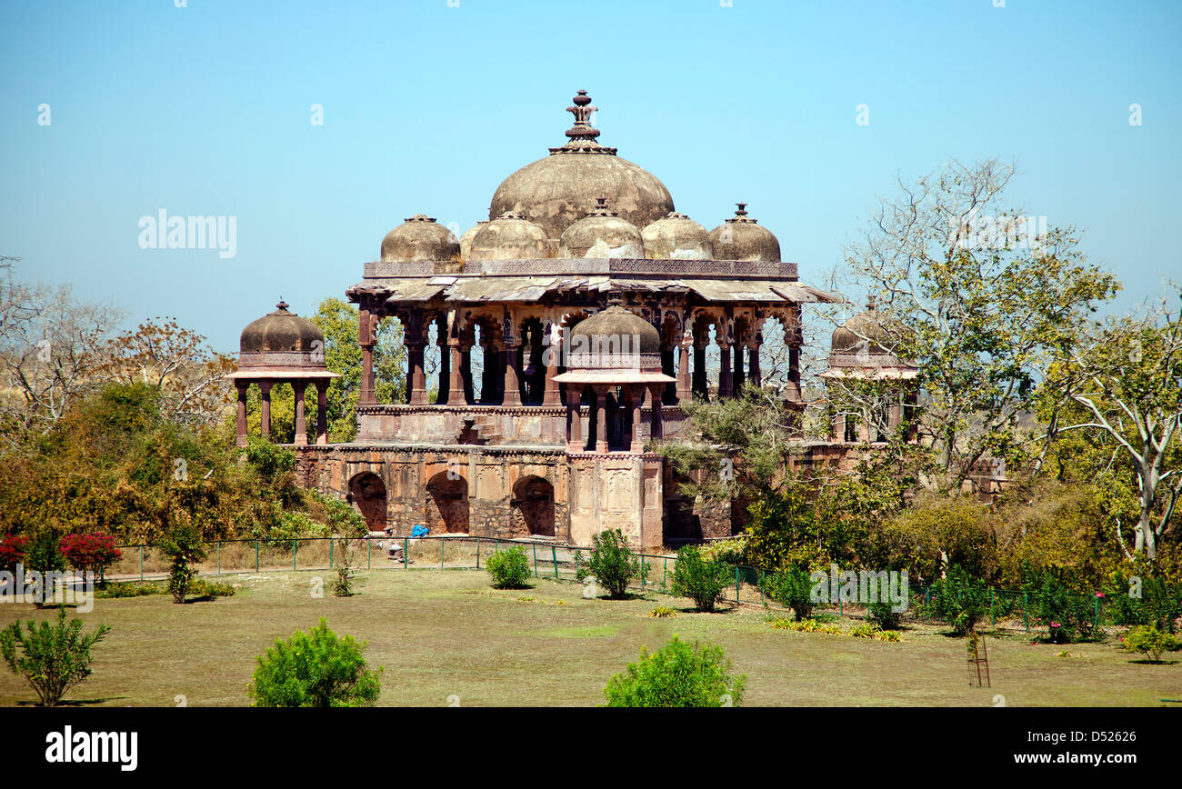 Ranthambore Fort,Rajasthan,Indian architecture,Old ruin,Built structure,Architecture And Buildings,Ancient,Religion,Hinduism. Stock Photo