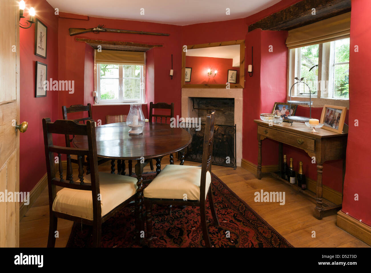 Red Painted Walls Stock Photos Red Painted Walls Stock