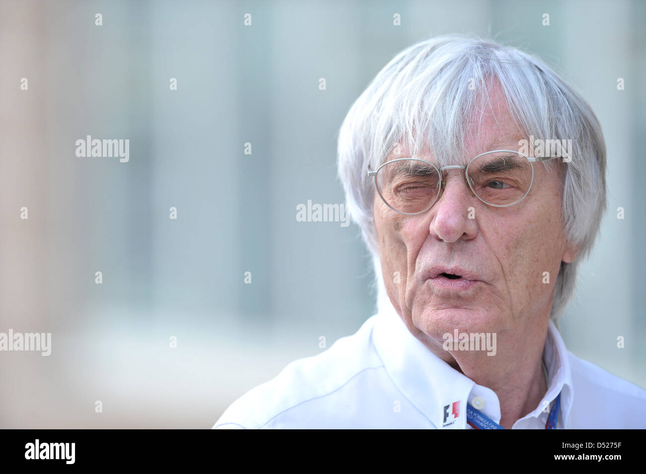 Formula 1 supremo Bernie Ecclestone walks through the paddock at Korea ...