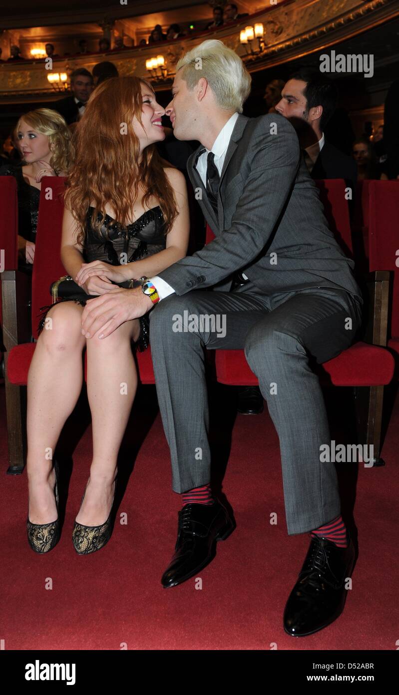 British producer Mark Ronson and girlfriend Josephine De La Baume attend the GQ 'Men of the Year' gala in Berlin, Germany, 29 October 2010. Photo: Jens Kalaene Stock Photo