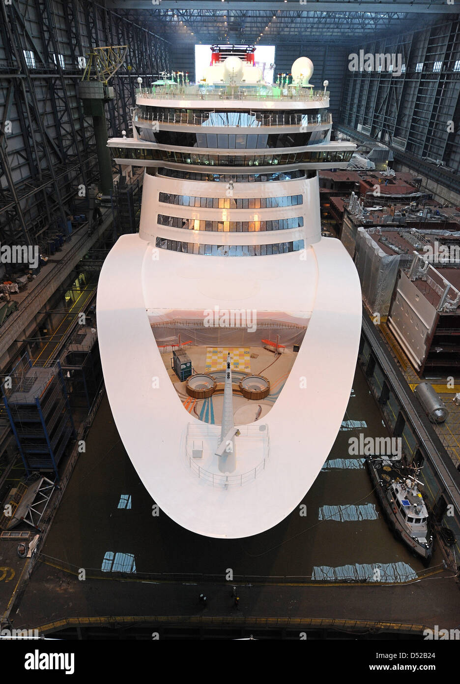 The biggest passenger ship ever built in Germany, the 340m long 'Disney