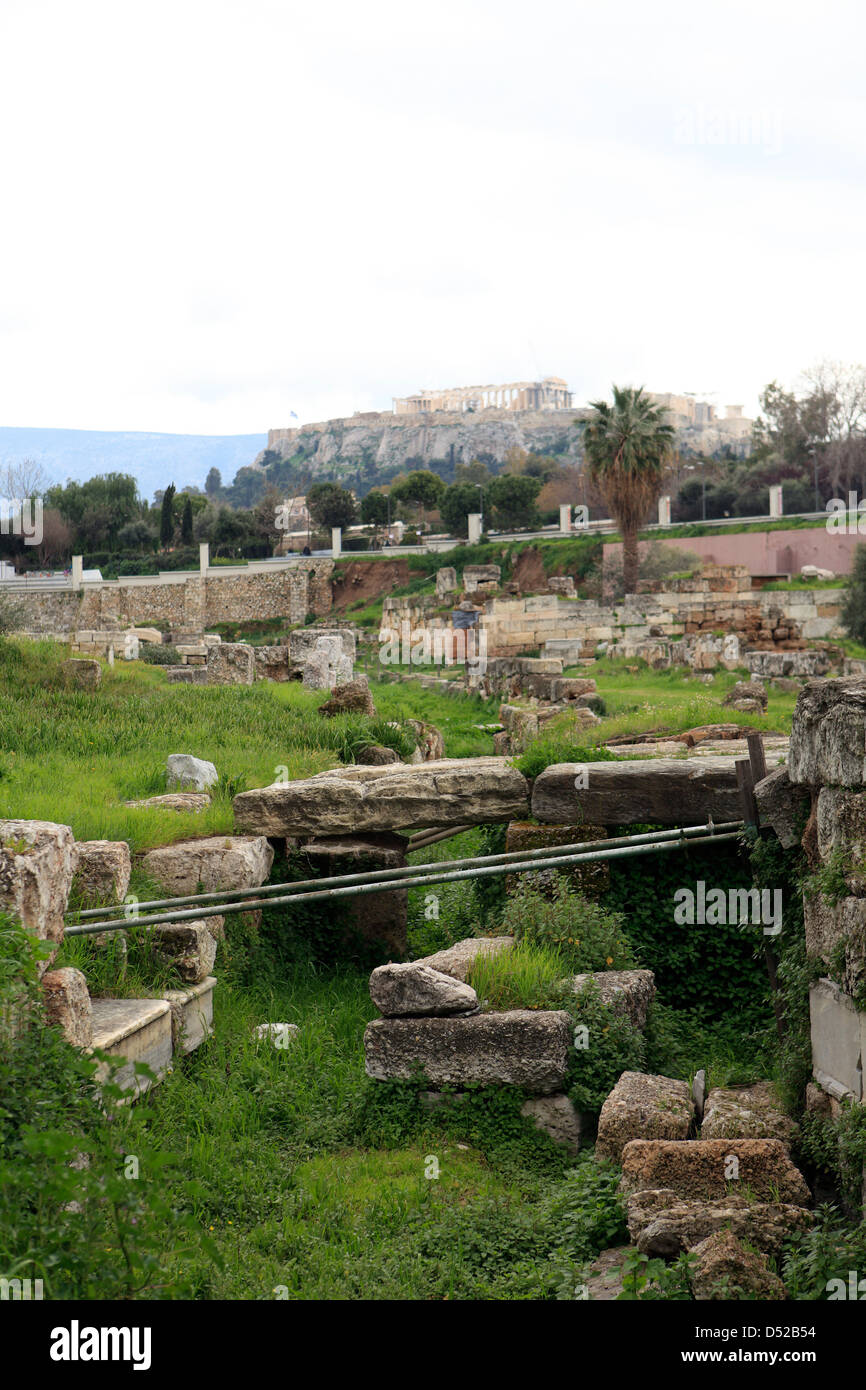 greece attika athens the ruins of the kerameikos Stock Photo