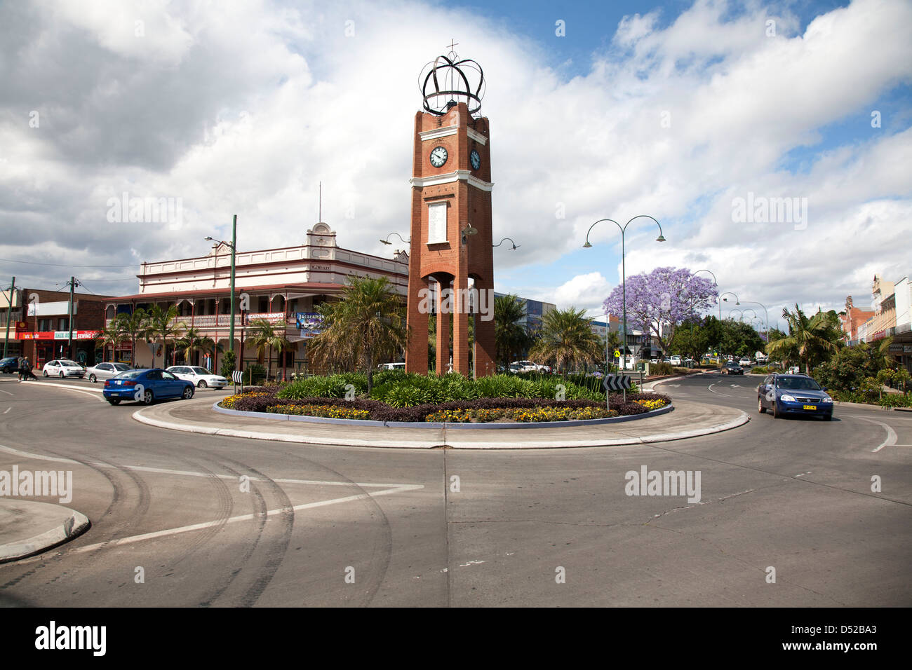 Roundabout on Prince Street Summerland Way Grafton NSW Australia