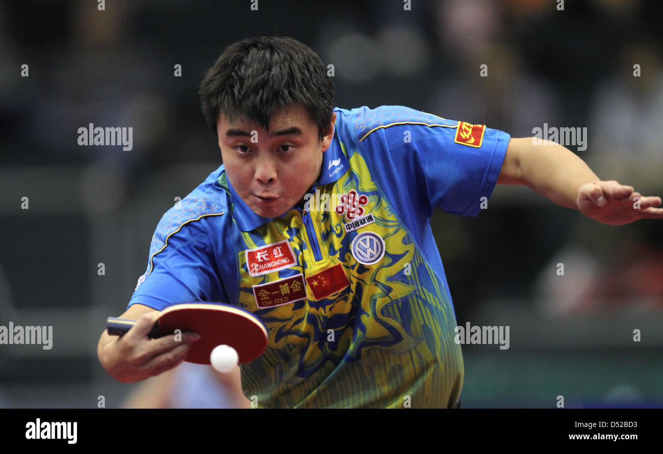 Chinese Table Tennis World Champion Wang Hao Plays During The Finale Of Chinese Table Tennis World Champion Wang Hao Plays During The Finale Of