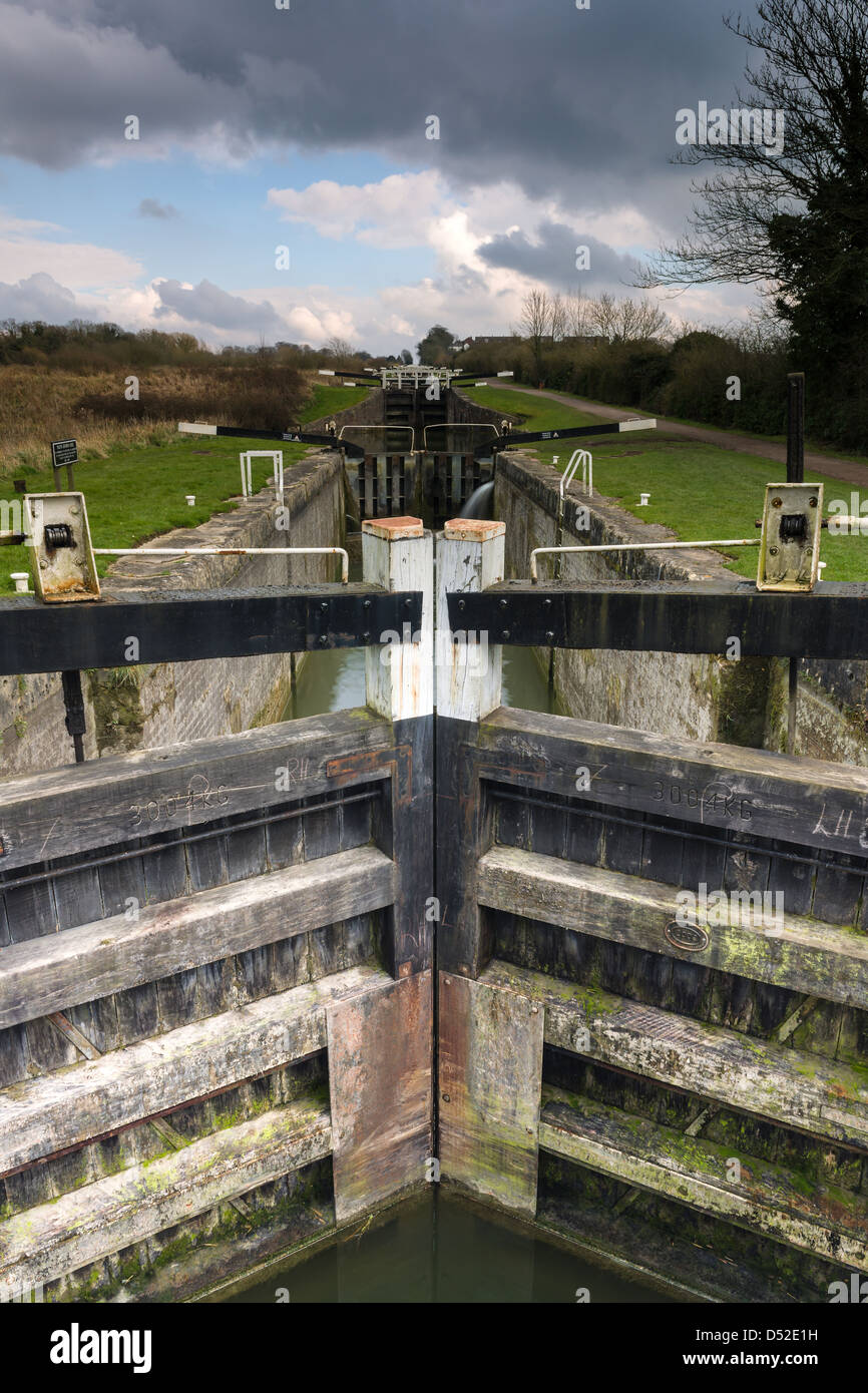 Caen Hill Locks Devizes, Wiltshire - England Stock Photo