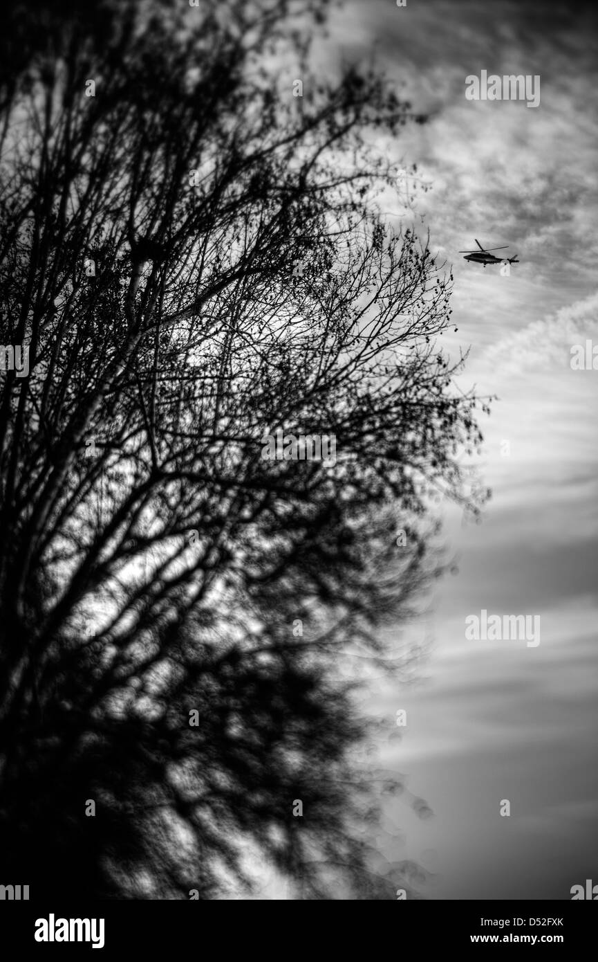 Helicopter Black and White Stock Photos & Images - Alamy