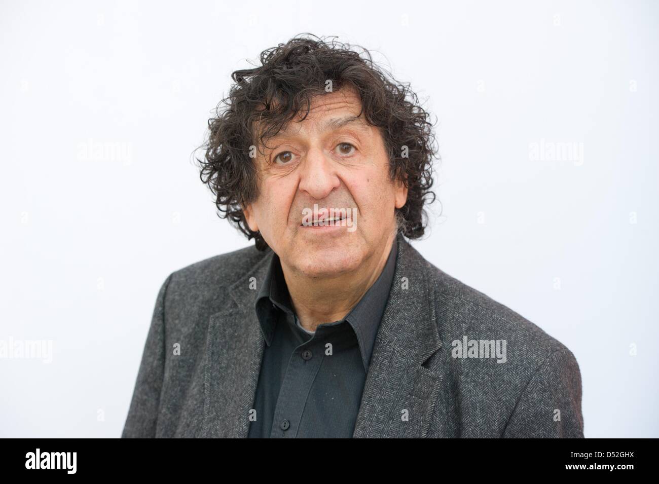 Austrian writer Robert Schindel poses at the book fair in Leipzig, Germany, 15 March 2013. Photo: Marc Tirl Stock Photo