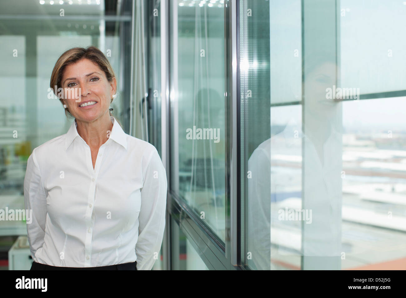 One woman arm up career success hi-res stock photography and images - Alamy