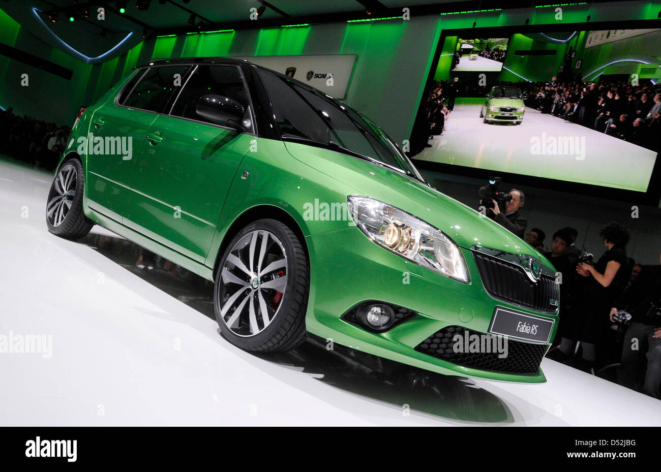 Volkswagen presents the new Skoda Fabia RS prior to the first press day at  the Geneva Motor Show in Geneva, Switzerland, 01 March 2010. The 80th  international motor show in Geneva wants