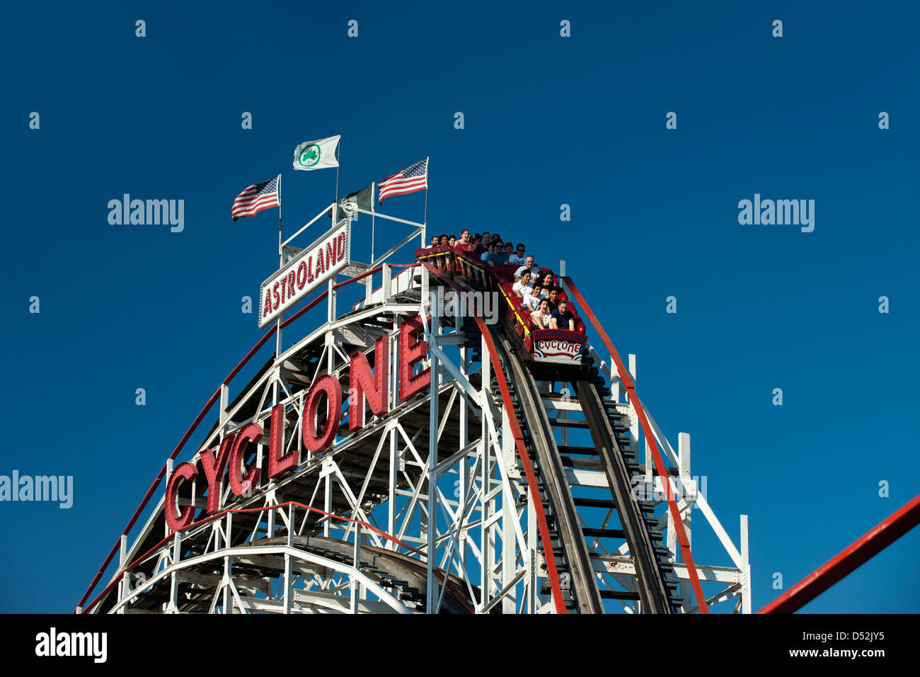 CYCLONE ROLLER COASTER (©VERNON KEENAN 1927) ASTROLAND AMUSEMENT PARK