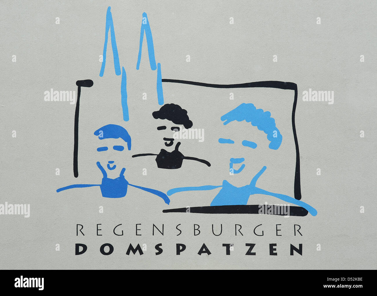 Das Logo Der Regensburger Domspatzen An Der Hauswand Des Gymnasiums Stock Photo Alamy