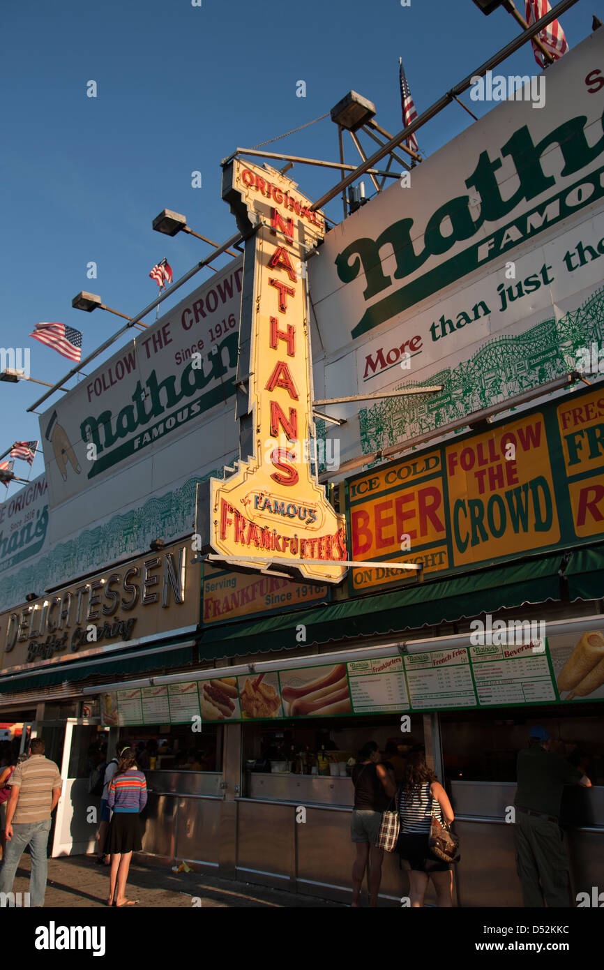 NATHANS FAMOUS HOT DOG STAND SURF AVENUE CONEY ISLAND BROOKLYN NEW YORK ...