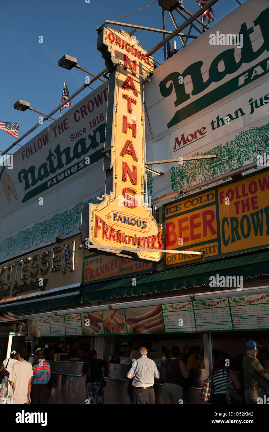 NATHANS FAMOUS HOT DOG STAND SURF AVENUE CONEY ISLAND BROOKLYN NEW YORK ...