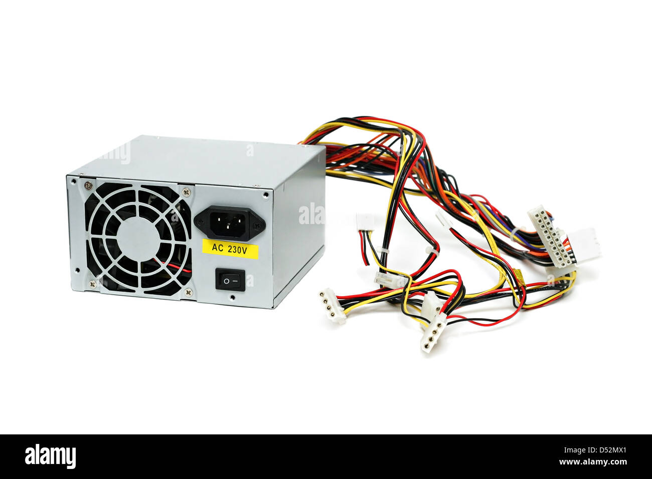 Computer power supply isolated on white Stock Photo - Alamy