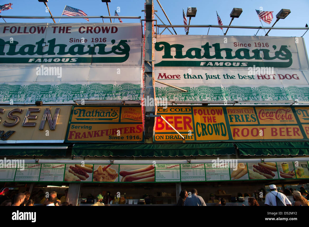 NATHANS FAMOUS HOT DOG STAND SURF AVENUE CONEY ISLAND BROOKLYN NEW YORK