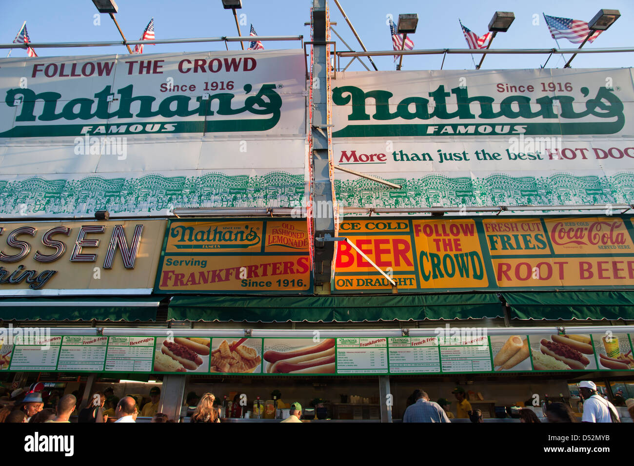 NATHANS FAMOUS HOT DOG STAND SURF AVENUE CONEY ISLAND BROOKLYN NEW YORK ...