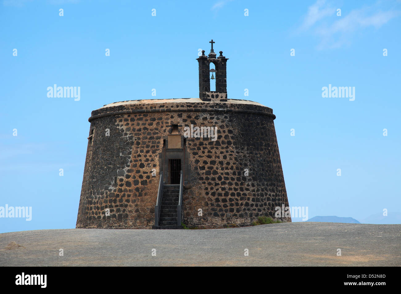 Lanzarote, Castillo de Las Coloradas on Cape Aguila in Playa Blanca. Stock Photo