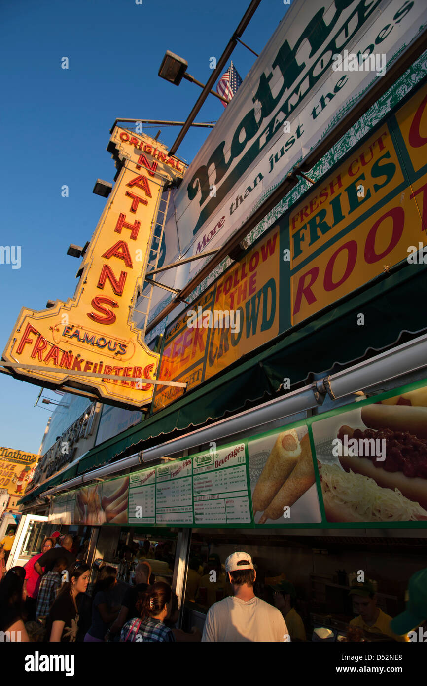 COUNTER NATHANS FAMOUS HOT DOG STAND SURF AVENUE CONEY ISLAND BROOKLYN