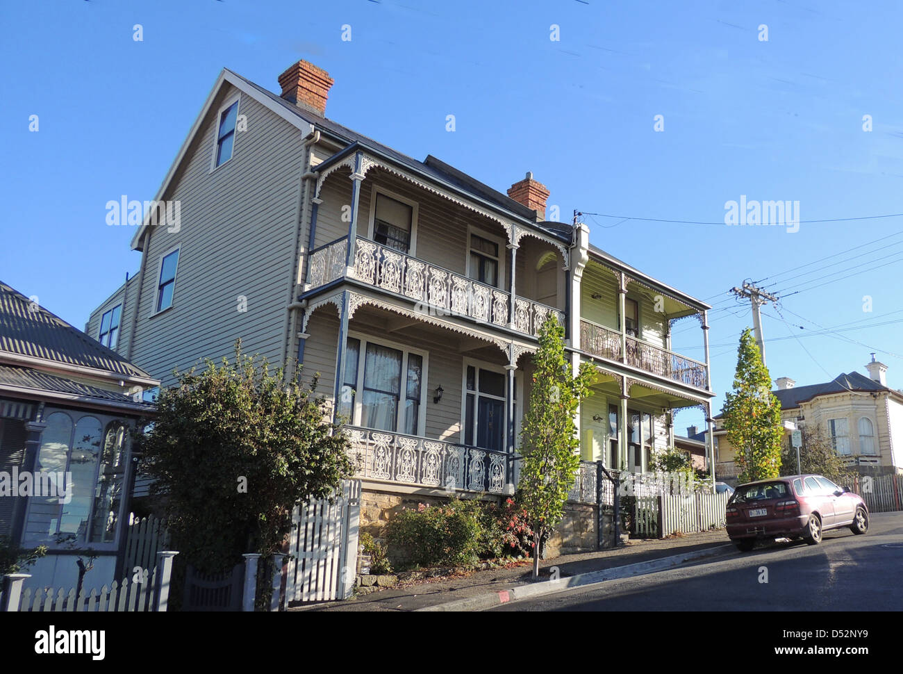 HOBART, Tasmania. Victorian houses in the east of the city. Photo Tony