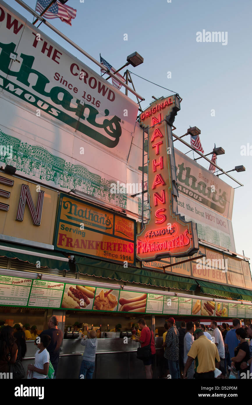 NATHANS FAMOUS HOT DOG STAND SURF AVENUE CONEY ISLAND BROOKLYN NEW YORK
