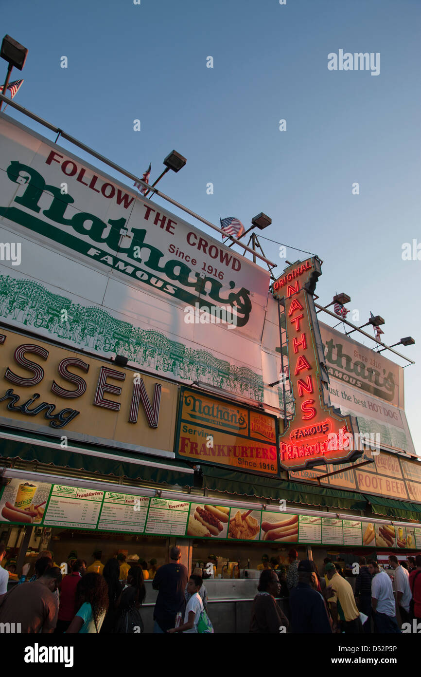 NATHANS FAMOUS HOT DOG STAND SURF AVENUE CONEY ISLAND BROOKLYN NEW YORK ...
