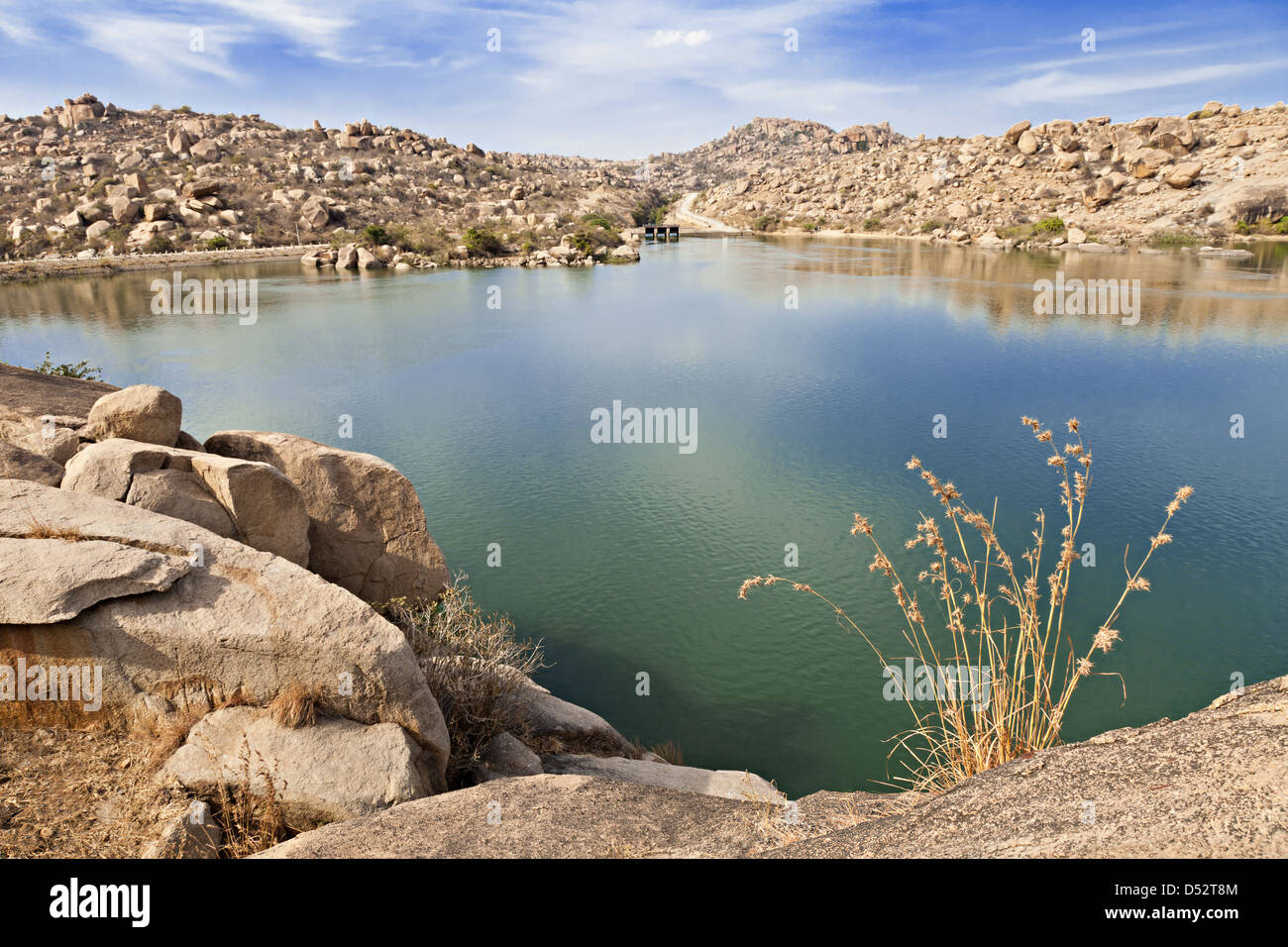 Beauty lake in Hampi, Karnataka, India Stock Photo