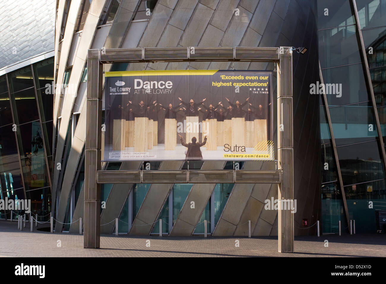 The Lowry Theatre Advertising Board Stock Photo