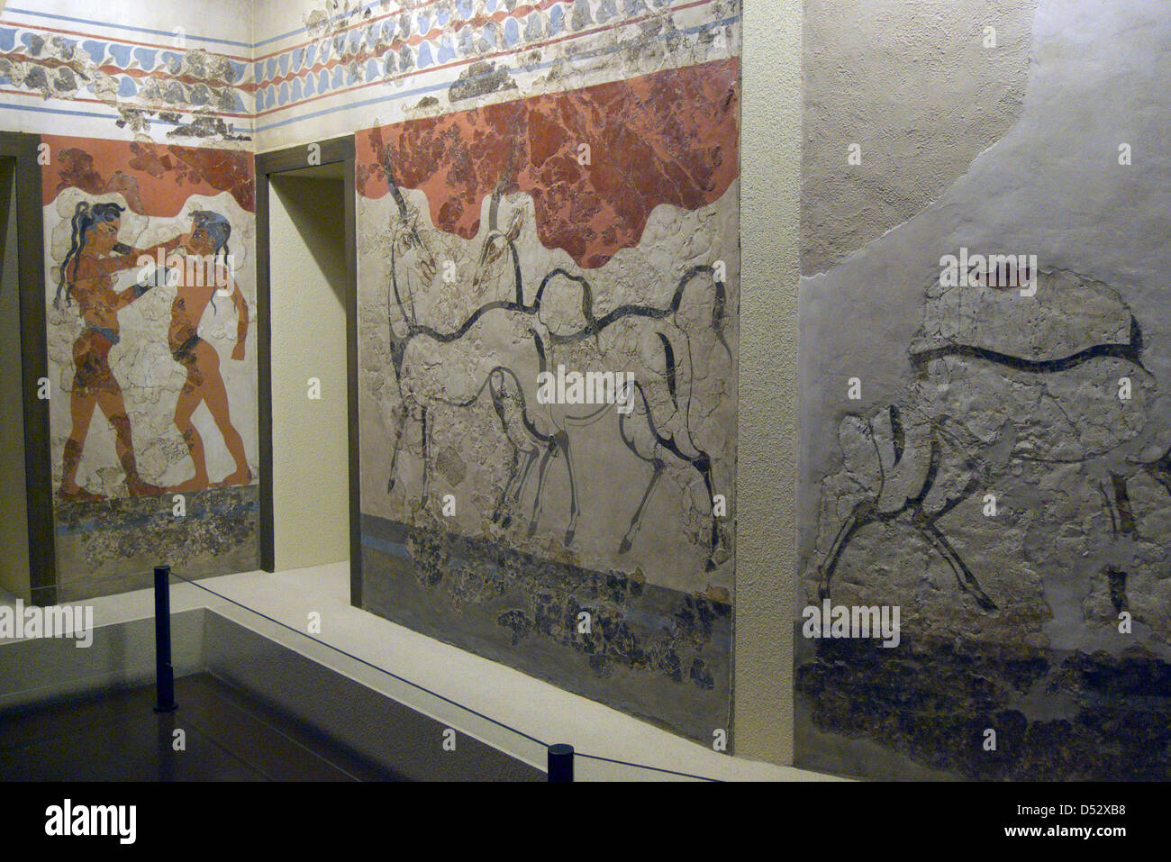 greece attica athens national archaeological museum minoan fresco from thira Stock Photo