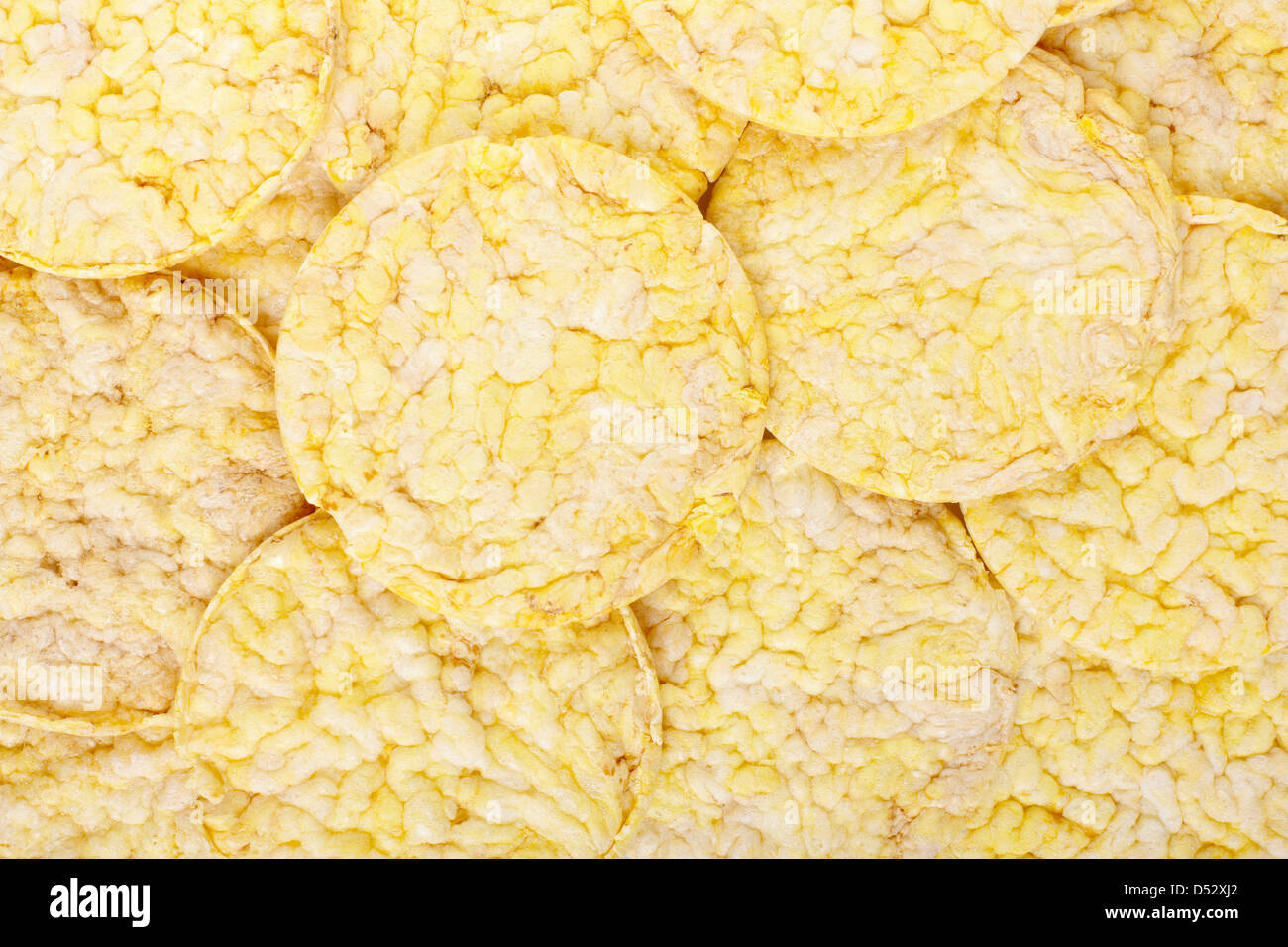 Corn crackers texture background Stock Photo