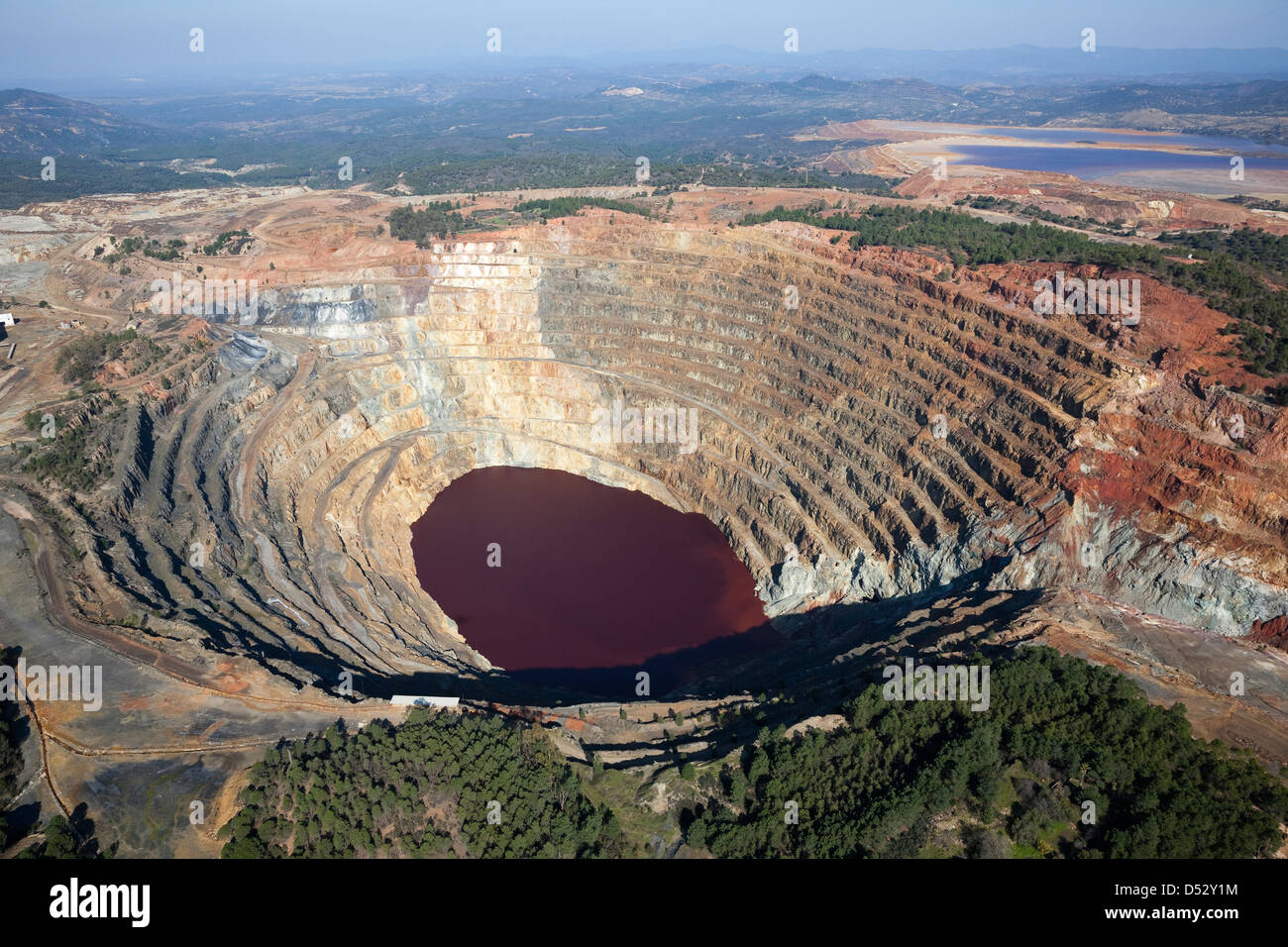 Riotinto Mine,Huelva, Spain, aerial view, Atalaya open-pit mine Stock Photo
