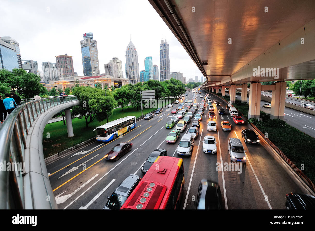 Traffic jam during rush hours Stock Photo Alamy