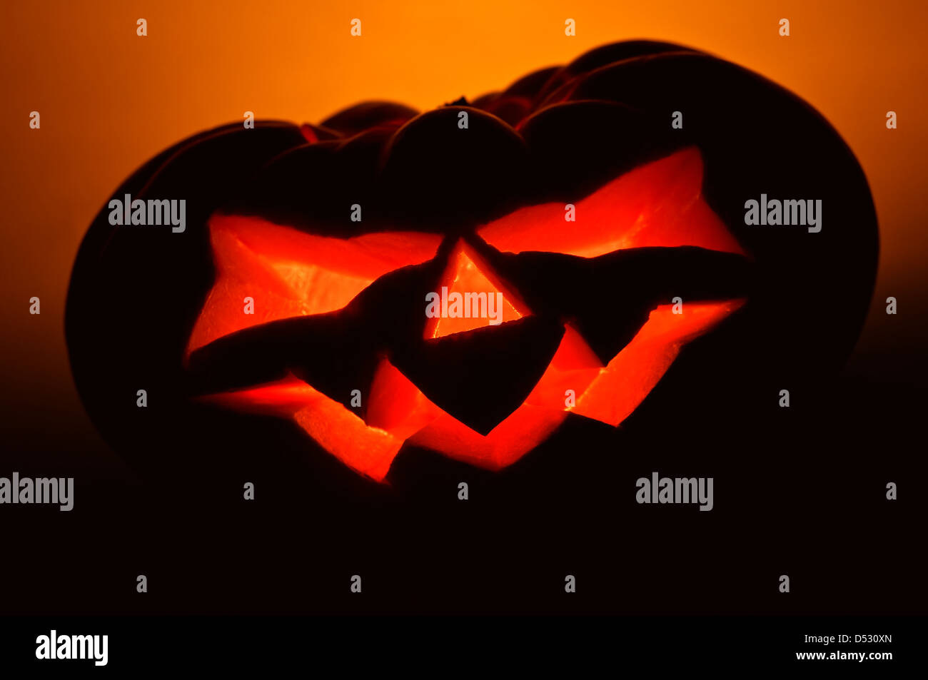 halloween pumpkin isolated on black Stock Photo