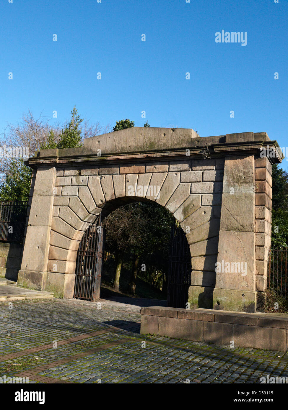 Entrance to St James Gardens in Liverpool UK Stock Photo - Alamy