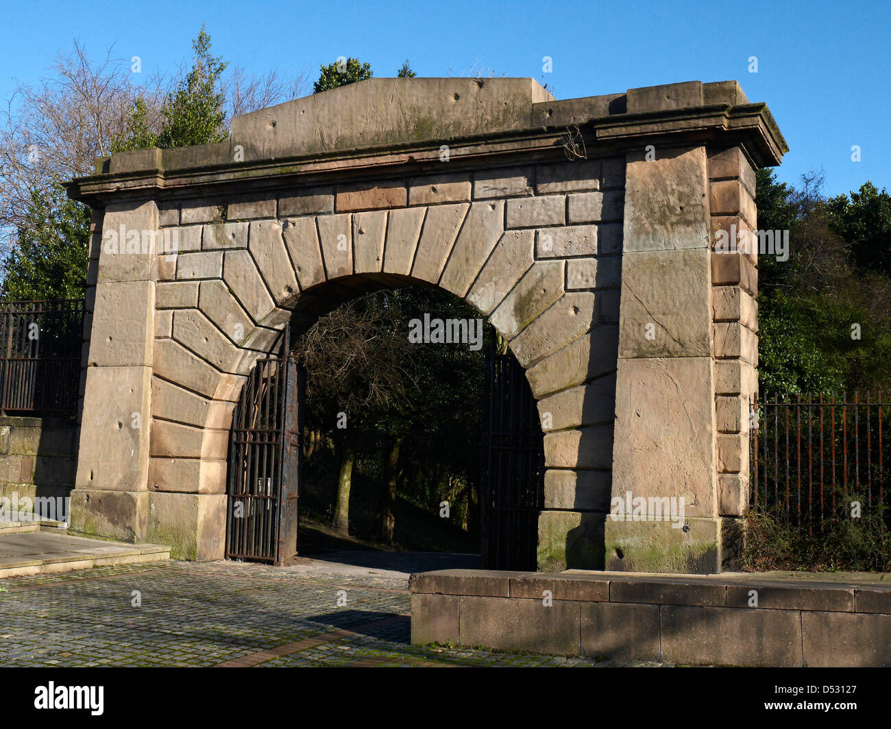 Entrance to St James Gardens in Liverpool UK Stock Photo - Alamy