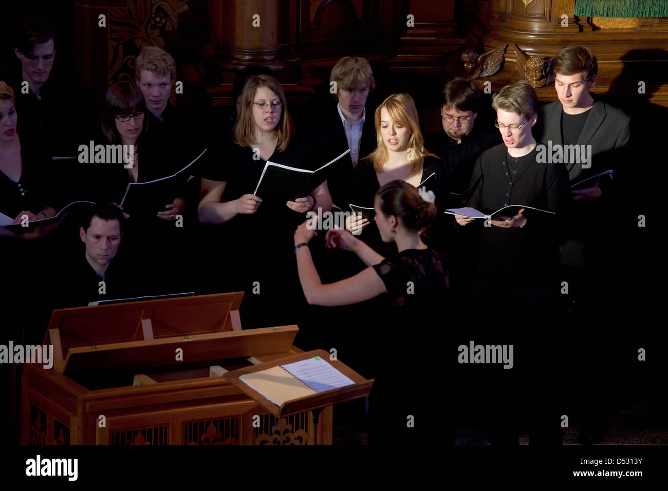 Essen, Germany, Uebungsensemble choral conducting classes, Folkwang