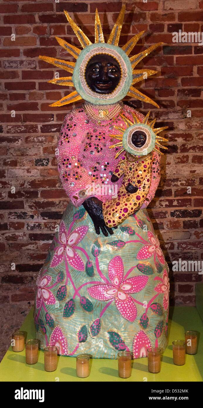 March 22, 2013 - Baltimore, Maryland, U.S. - Artist Pamela Smith's work in paper mache and mixed media entitled 'Kadak' is displayed in the permanent gallery of the American Visionary Art Museum.(Credit Image: © Brian Cahn/ZUMAPRESS.com) Stock Photo