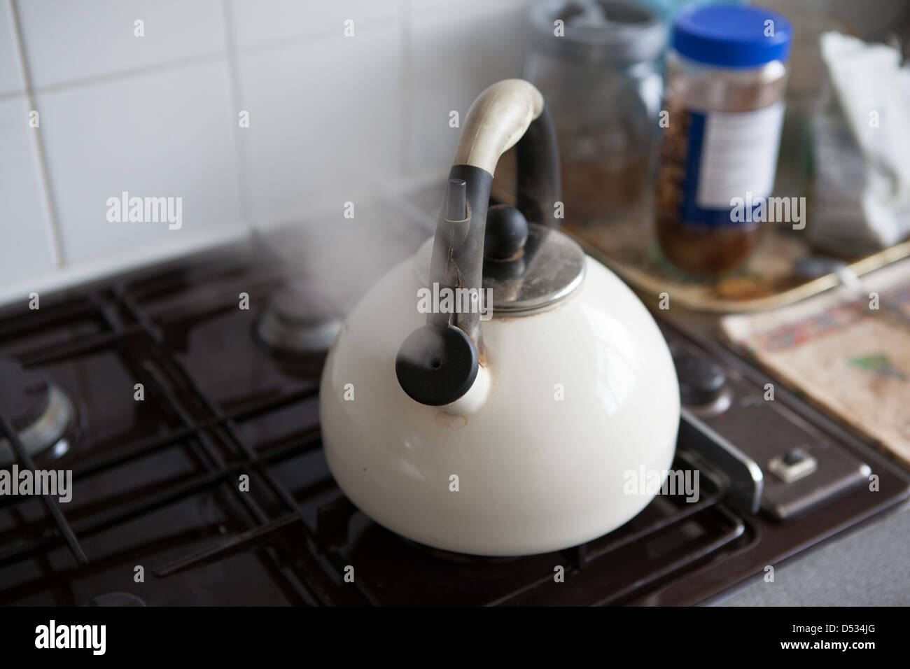 A kettle boiling water Stock Photo Alamy