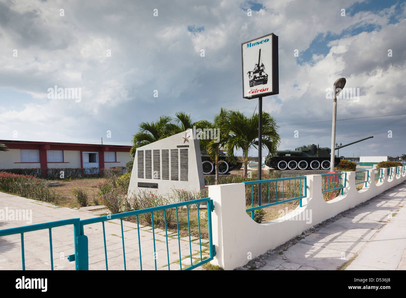 Cuba, Matanzas Province, Playa Giron, Museo de Playa Giron, museum of the 1961 US-CIA led Bay of Pigs Invasion, exterior Stock Photo