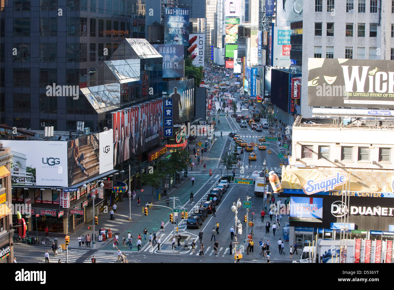 Time Square during rush hour in New York, USA Stock Photo