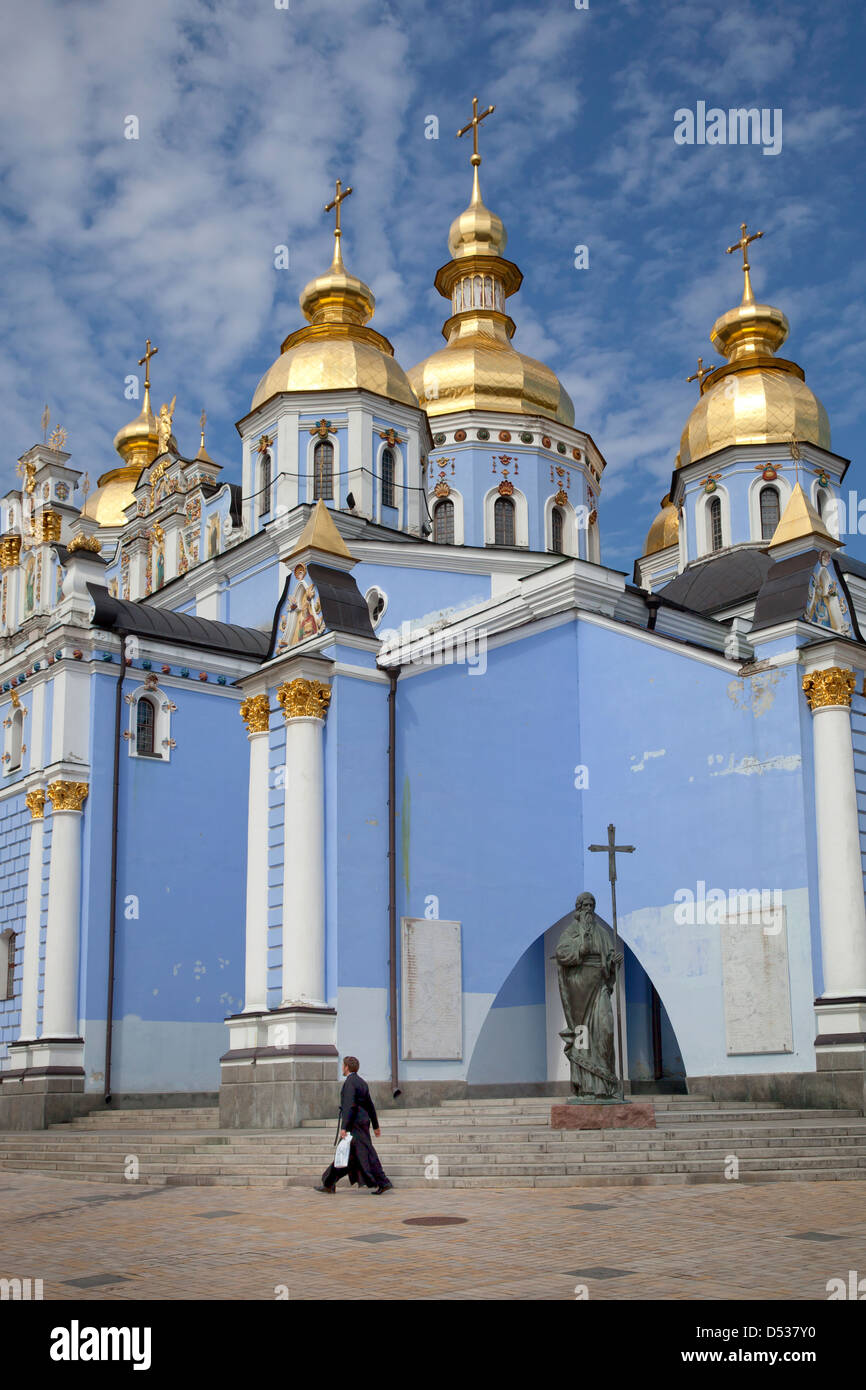 Kiev, Ukraine, the St. Michael's Monastery on Michael Place Stock Photo